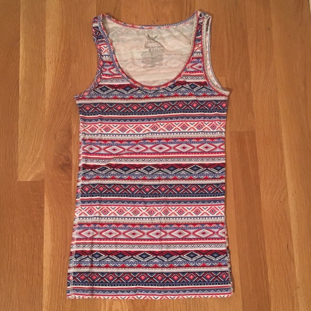 Red, white & blue tank top